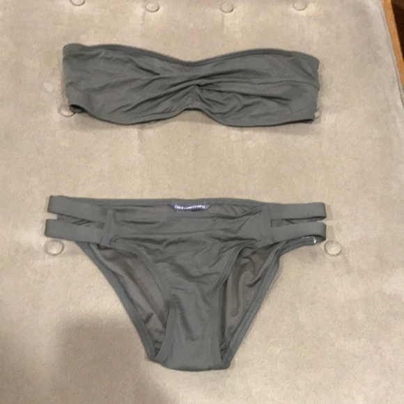 olive bandeau bikini